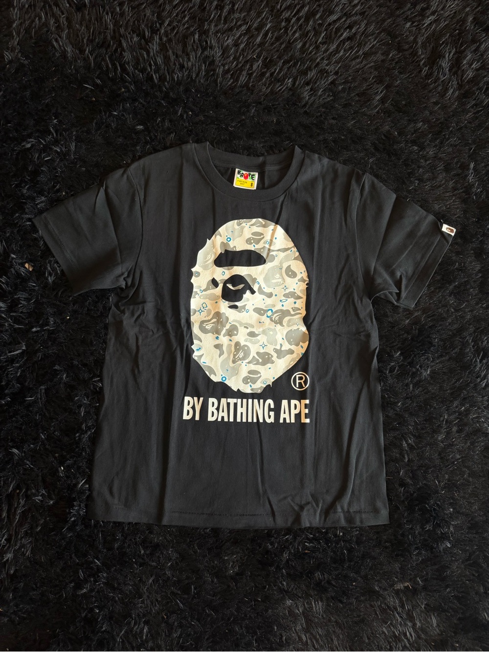 Black White Space Camo Bape T Shirt